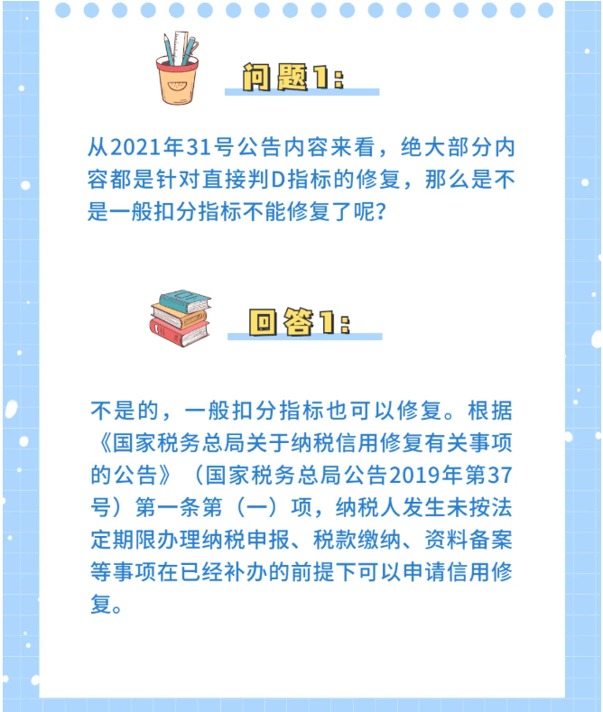 收藏！納稅信用修復(fù)熱點問答來了！